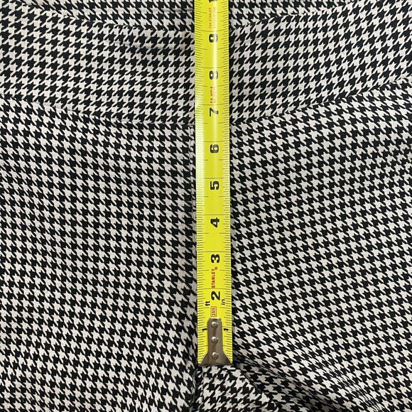 JL JULES & LEOPOLD Pants Houndstooth Plaid Pull-On Tapered Womens L Black White - Picture 6 of 8